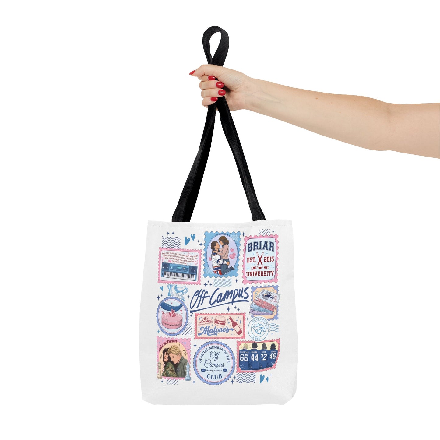 Off Campus Inspired Tote Bag | Hockey Romance Book Lover Tote | Briar U Fan Gift | College Romance Reader Bag | Bookish Market Tote