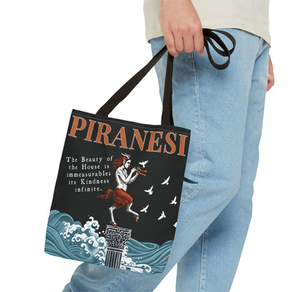 Piranesi Tote Bag | Surreal Fantasy Book Bag with Satyr & Quote Design