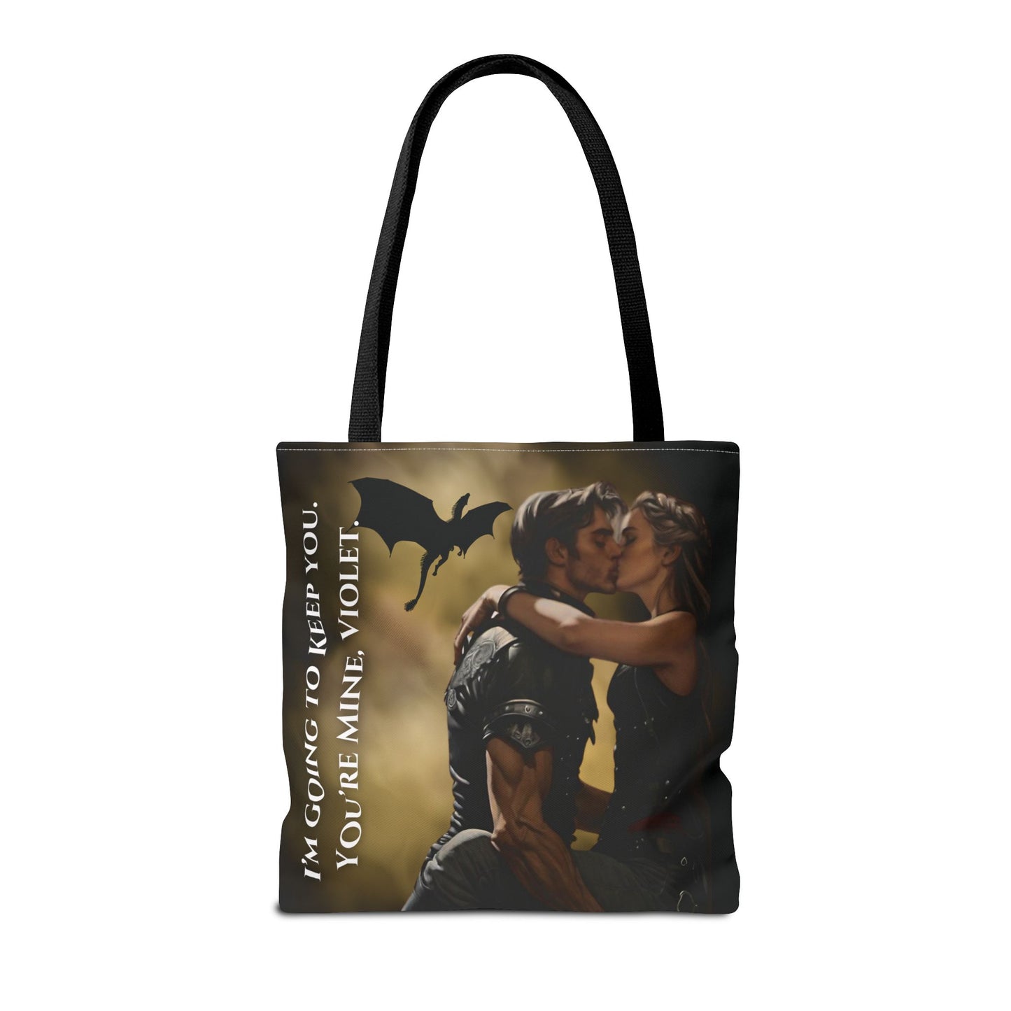 Violet & Xaden Fourth Wing Tote | Fantasy Romance Dragon Quote Bag