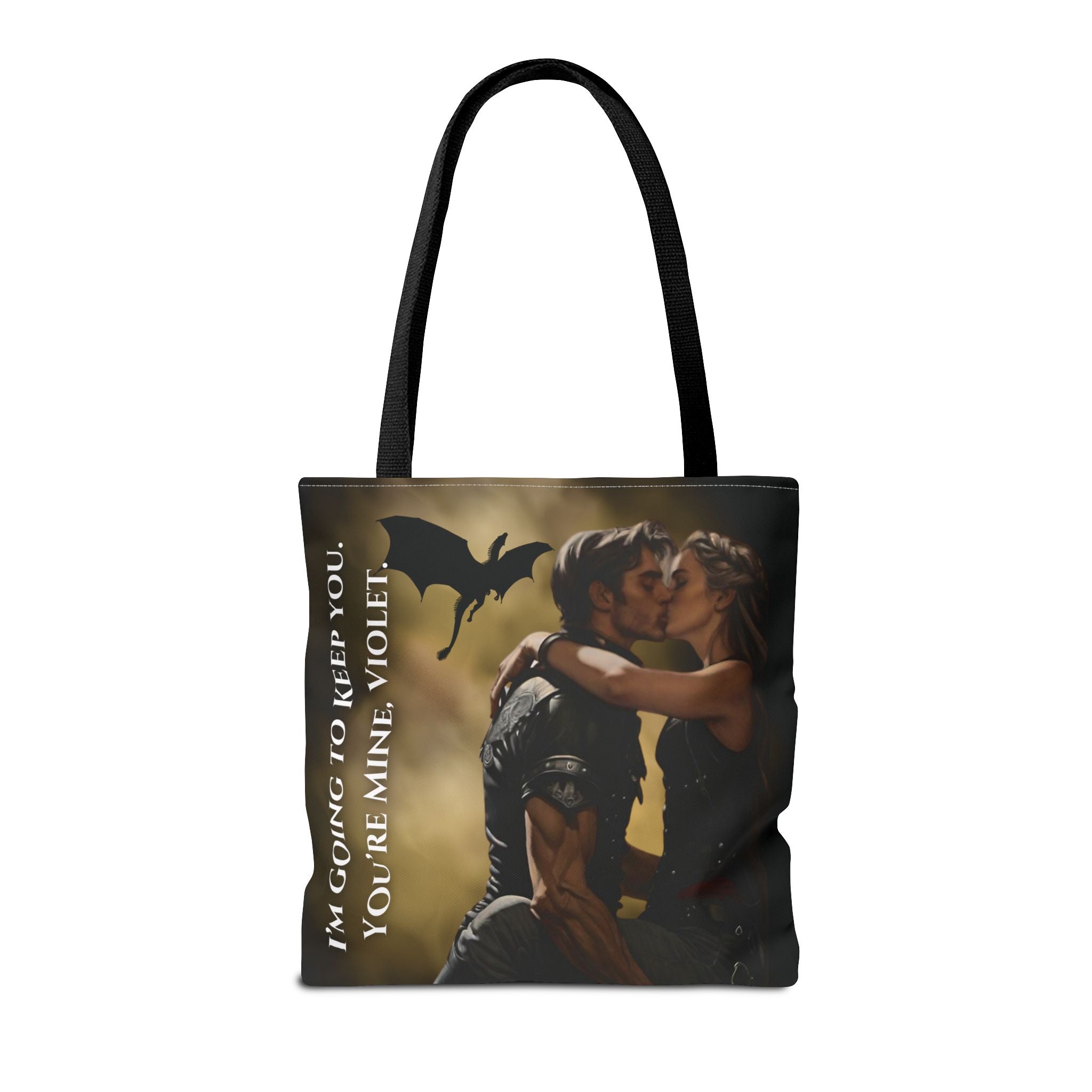 Violet & Xaden Fourth Wing Tote | Fantasy Romance Dragon Quote Bag