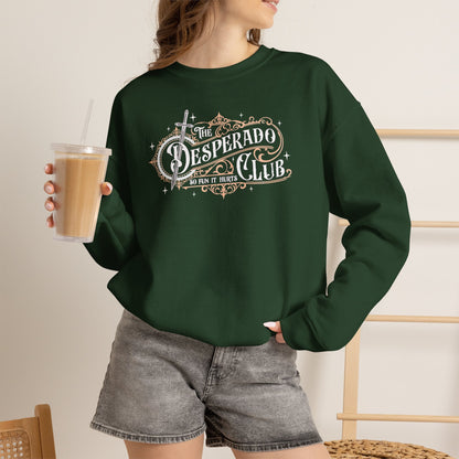 Desperado Club Sweatshirt | Dungeon Crawler Carl Inspired Crewneck | Bookish Fantasy Gamer Gift | Princess Donut Fan Sweatshirt