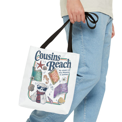 The Summer I Turned Pretty Cousins Beach Tote Bag | Junior Mint Teddy Bear | Bookish Summer Romance Tote