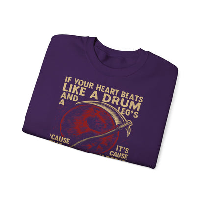 Red Rising "If Your Heart Beats Like a Drum" Sweatshirt | Reaper Quote Crewneck | Sci-Fi Fantasy Book Lover Gift | Howler Inspired Pullover
