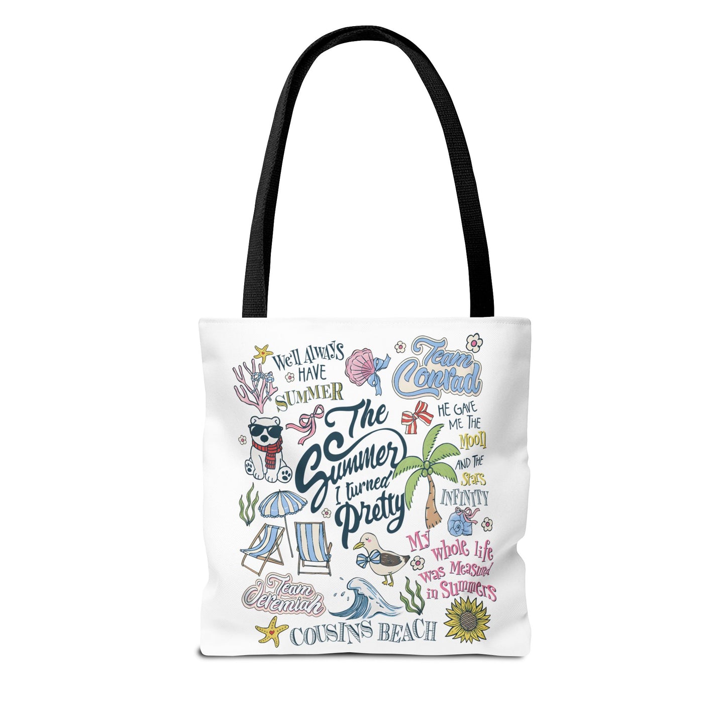 The Summer I Turned Pretty | Cousins Beach Tote Bag | Team Conrad & Jeremiah Bookish Bag