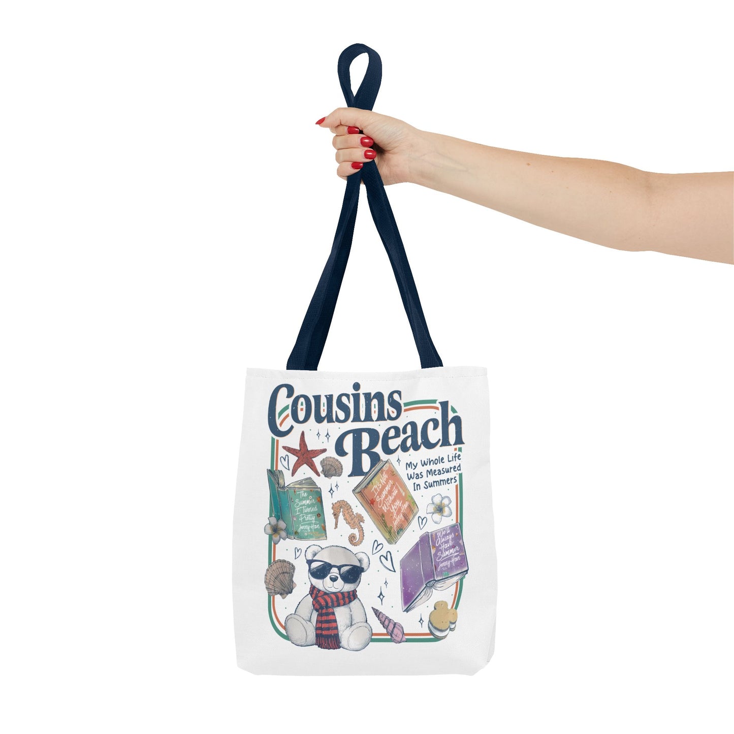 The Summer I Turned Pretty Cousins Beach Tote Bag | Junior Mint Teddy Bear | Bookish Summer Romance Tote