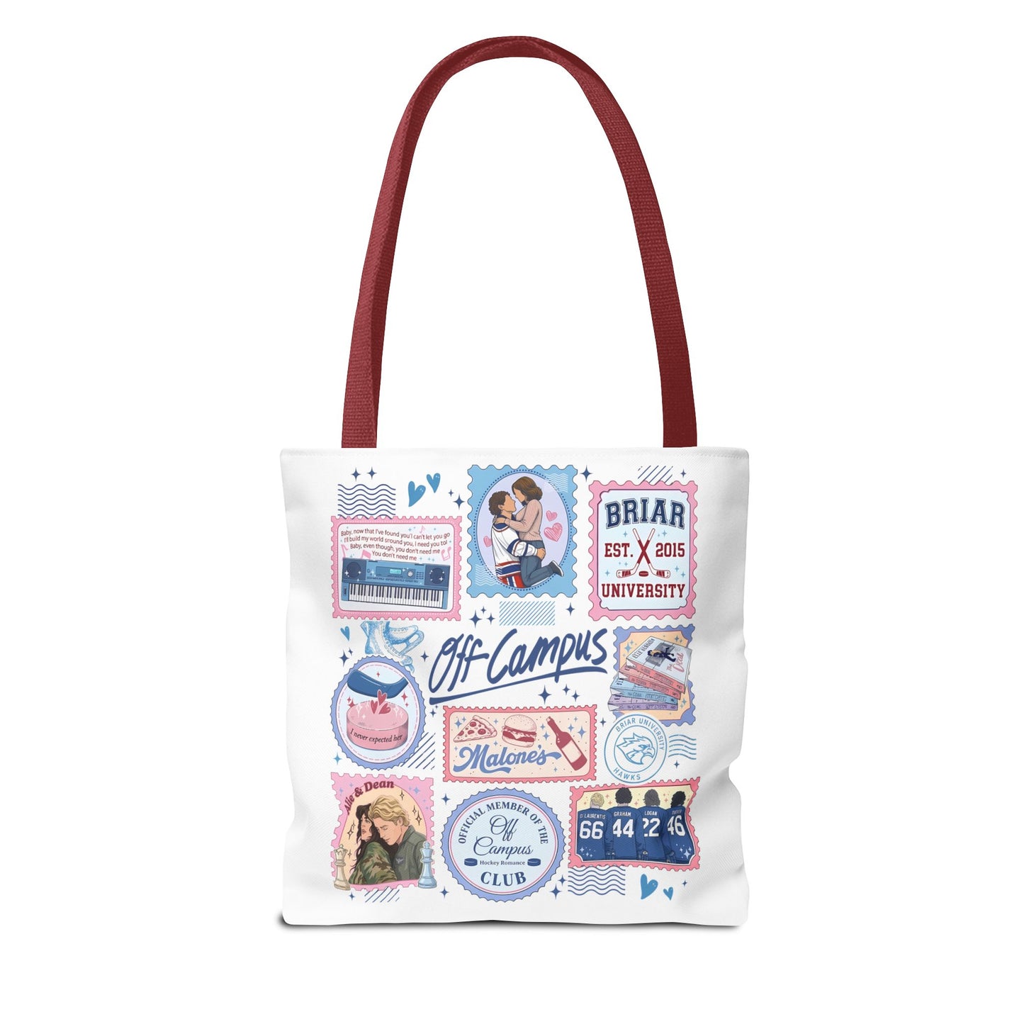 Off Campus Inspired Tote Bag | Hockey Romance Book Lover Tote | Briar U Fan Gift | College Romance Reader Bag | Bookish Market Tote