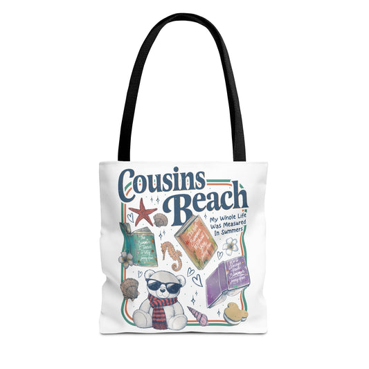 The Summer I Turned Pretty Cousins Beach Tote Bag | Junior Mint Teddy Bear | Bookish Summer Romance Tote