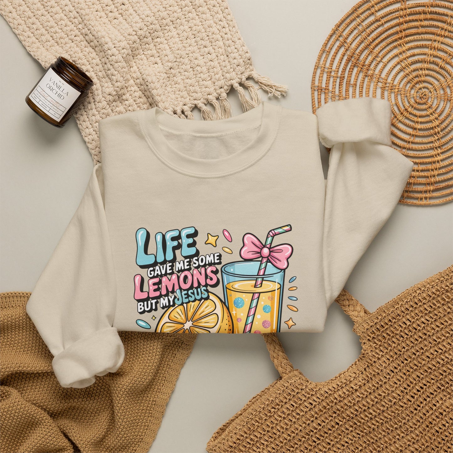 Life Gave Me Lemons But My Jesus He Be Makin' Lemonade Sweatshirt | Christian Sweatshirt | Forrest Frank Inspired Crewneck | Faith Graphic Pullover | Cute Christian Gift