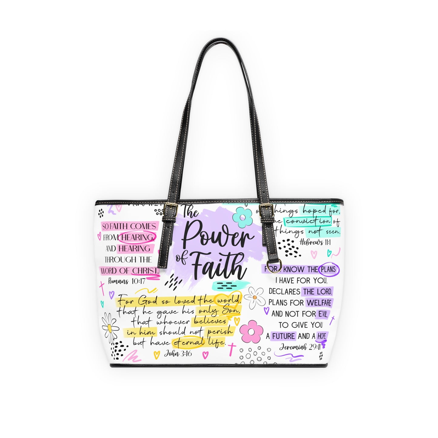 PU Leather Faith-Inspired Shoulder Bag, Inspirational Tote, Christian Handbag, Versatile Everyday Purse, Unique Gift for Women, [...]