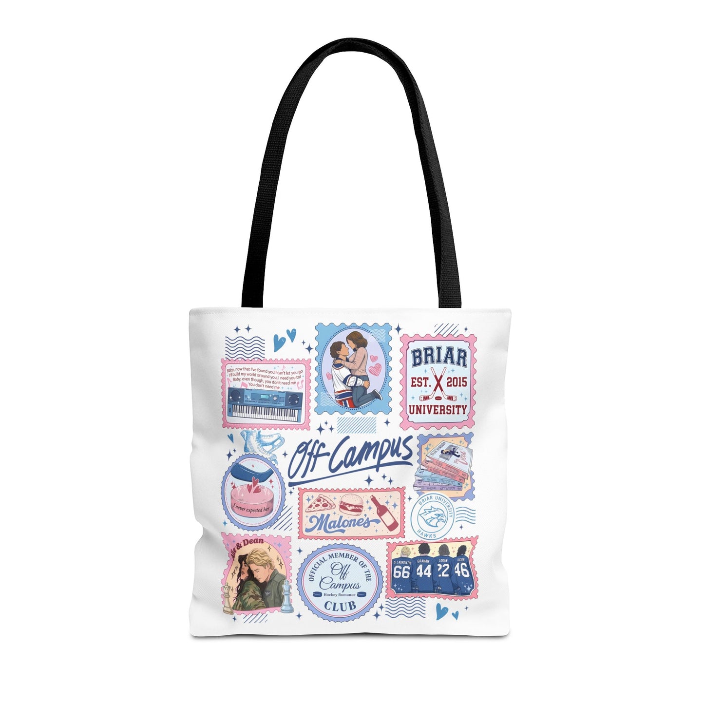 Off Campus Inspired Tote Bag | Hockey Romance Book Lover Tote | Briar U Fan Gift | College Romance Reader Bag | Bookish Market Tote