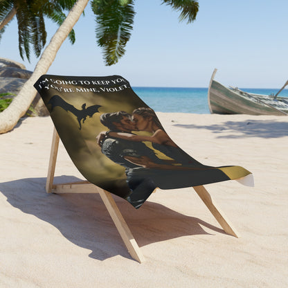 Fourth Wing Beach Towel | Book Quote | Fourth Wing-Inspired Romance Design