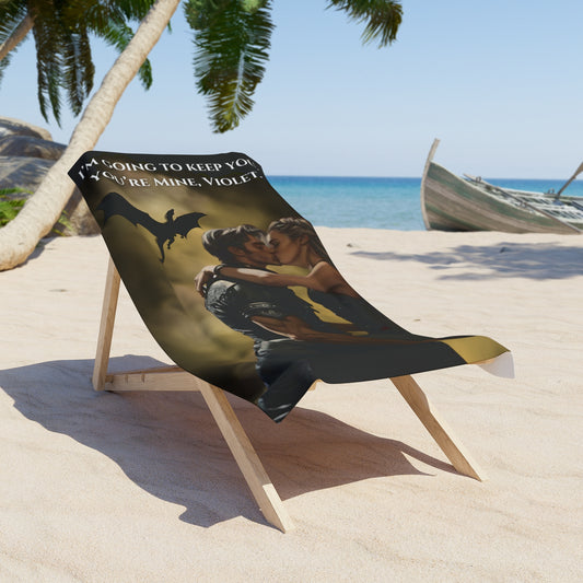 Fourth Wing Beach Towel | Book Quote | Fourth Wing-Inspired Romance Design