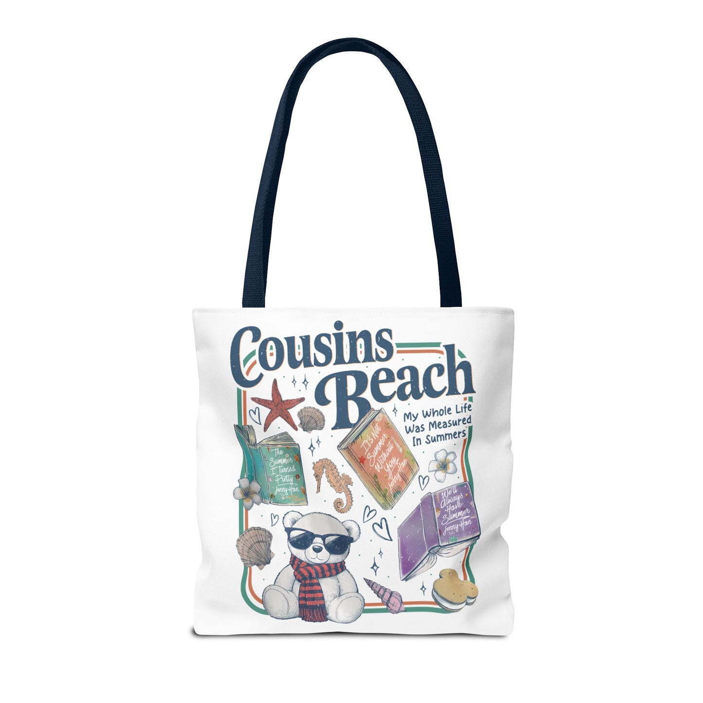 The Summer I Turned Pretty Cousins Beach Tote Bag | Junior Mint Teddy Bear | Bookish Summer Romance Tote