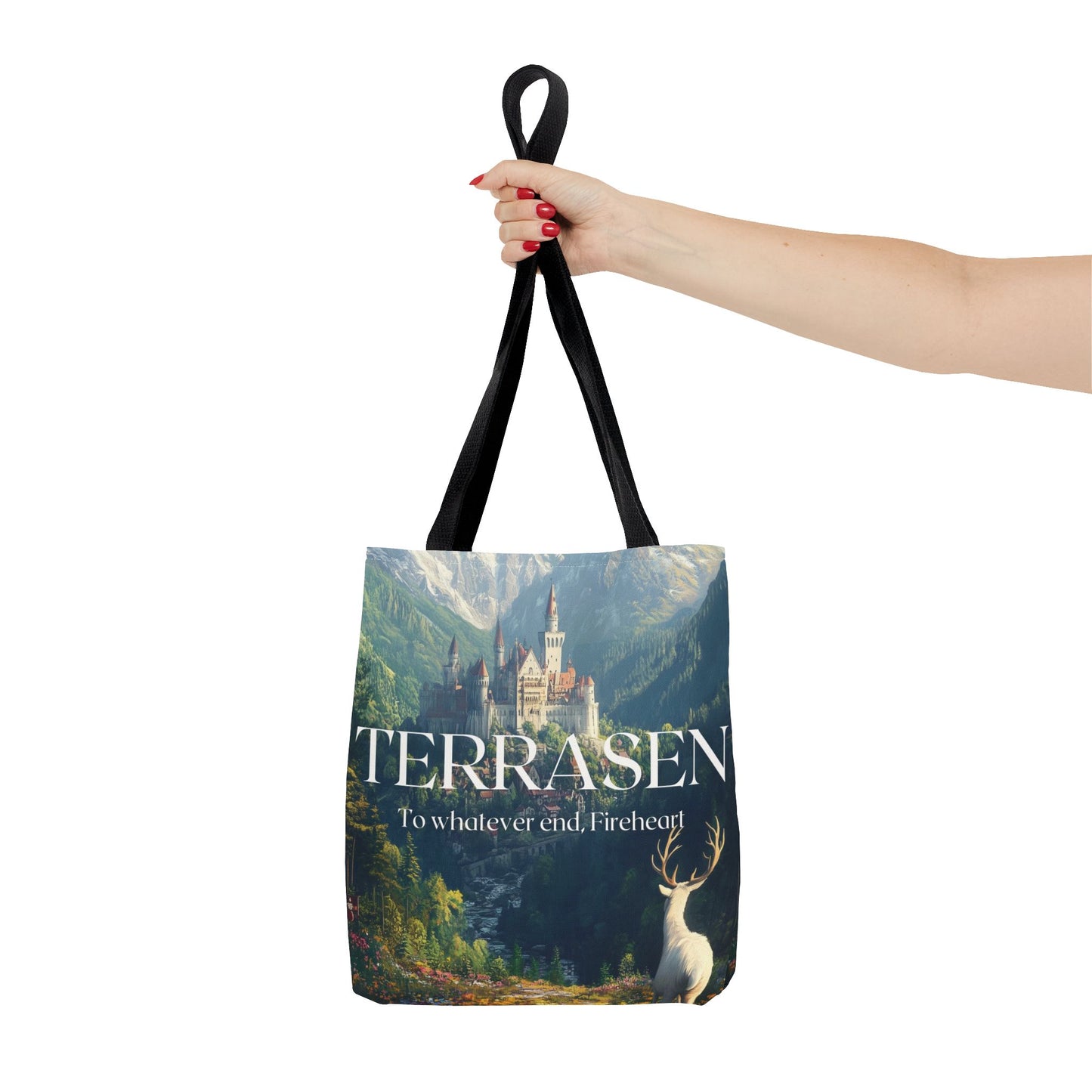 Terrasen Castle Tote Bag | Throne of Glass Bookish Gift | Fireheart Fantasy Linen Bag