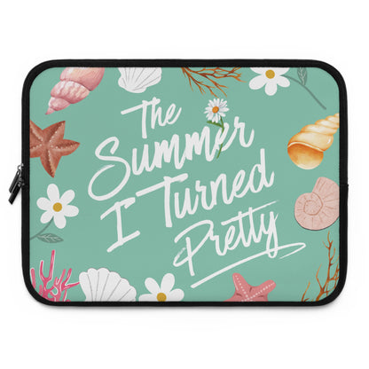 The Summer I Turned Pretty Laptop Sleeve | TSITP Laptop Sleeve | Cousins Beach Aesthetic with Shells & Daisies