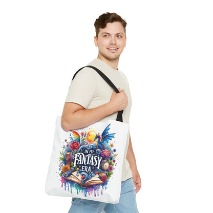 In My Fantasy Era | Colorful Dragon & Book Lover Tote Bag