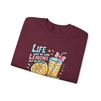 Life Gave Me Lemons But My Jesus He Be Makin' Lemonade Sweatshirt | Christian Sweatshirt | Forrest Frank Inspired Crewneck | Faith Graphic Pullover | Cute Christian Gift
