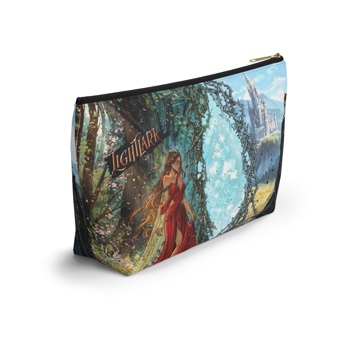 Lightlark Cosmetic Bag | Isla & Grim by the Enchanted Portal | Fantasy Zipper Pouch for Book Lovers