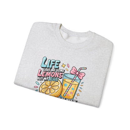 Life Gave Me Lemons But My Jesus He Be Makin' Lemonade Sweatshirt | Christian Sweatshirt | Forrest Frank Inspired Crewneck | Faith Graphic Pullover | Cute Christian Gift