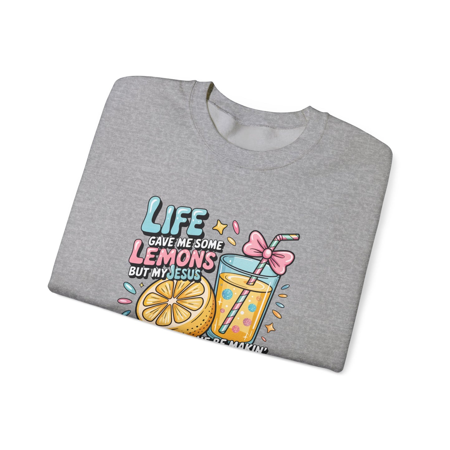 Life Gave Me Lemons But My Jesus He Be Makin' Lemonade Sweatshirt | Christian Sweatshirt | Forrest Frank Inspired Crewneck | Faith Graphic Pullover | Cute Christian Gift