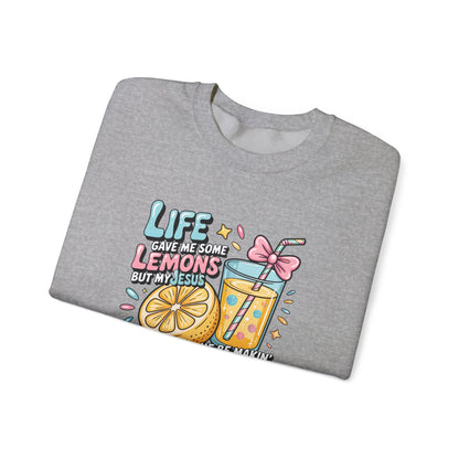 Life Gave Me Lemons But My Jesus He Be Makin' Lemonade Sweatshirt | Christian Sweatshirt | Forrest Frank Inspired Crewneck | Faith Graphic Pullover | Cute Christian Gift