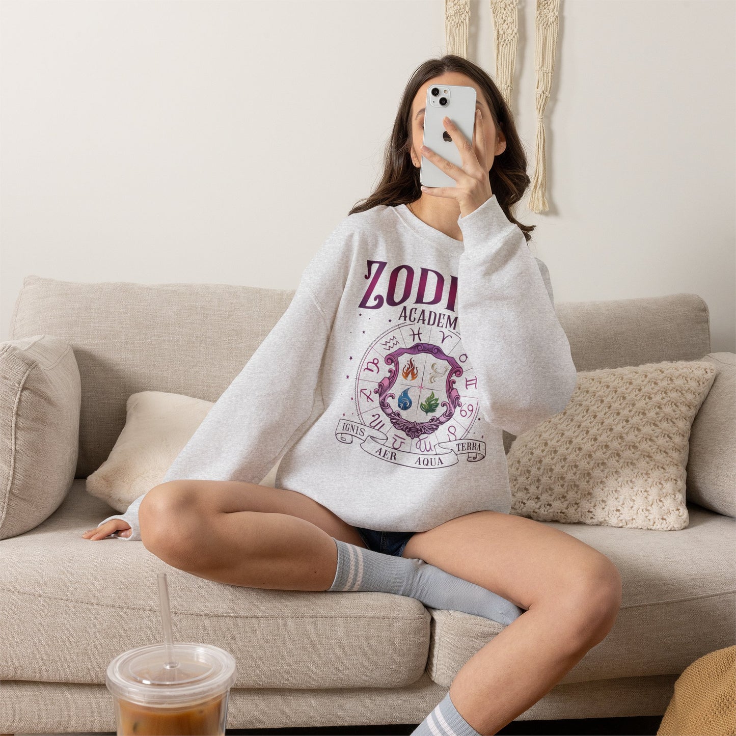 Zodiac Academy Elements Sweatshirt | Fantasy Book Lover Crewneck | Romantasy Reader Gift | Zodiac Academy Inspired Cozy Pullover | Booktok Sweatshirt