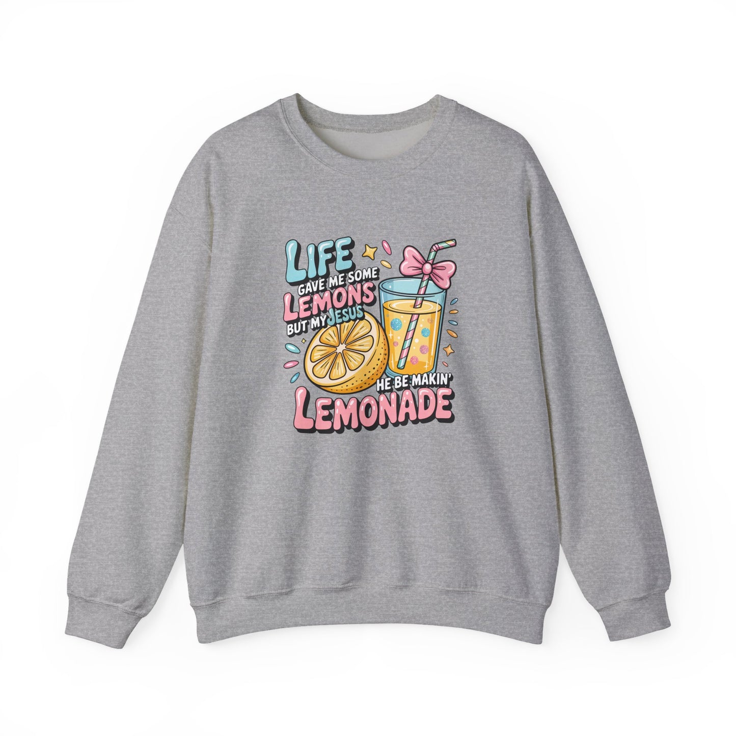 Life Gave Me Lemons But My Jesus He Be Makin' Lemonade Sweatshirt | Christian Sweatshirt | Forrest Frank Inspired Crewneck | Faith Graphic Pullover | Cute Christian Gift