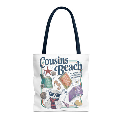 The Summer I Turned Pretty Cousins Beach Tote Bag | Junior Mint Teddy Bear | Bookish Summer Romance Tote