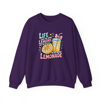 Life Gave Me Lemons But My Jesus He Be Makin' Lemonade Sweatshirt | Christian Sweatshirt | Forrest Frank Inspired Crewneck | Faith Graphic Pullover | Cute Christian Gift