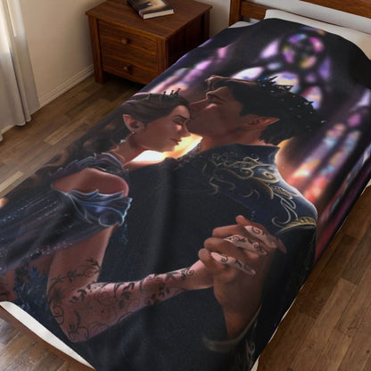Rhysand & Feyre Starfall Dance Blanket | ACOTAR Inspired Romantic Fae Throw