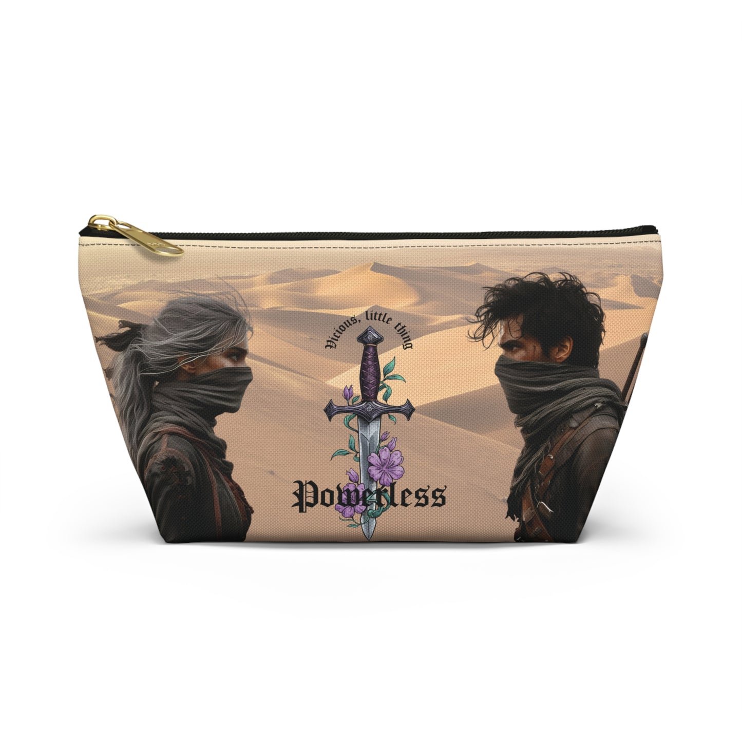 Powerless Cosmetic Bag | Vicious Little Thing Sword & Desert Warrior Design