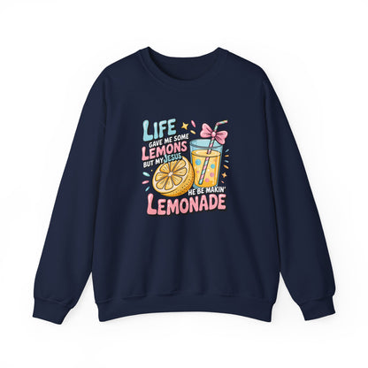 Life Gave Me Lemons But My Jesus He Be Makin' Lemonade Sweatshirt | Christian Sweatshirt | Forrest Frank Inspired Crewneck | Faith Graphic Pullover | Cute Christian Gift