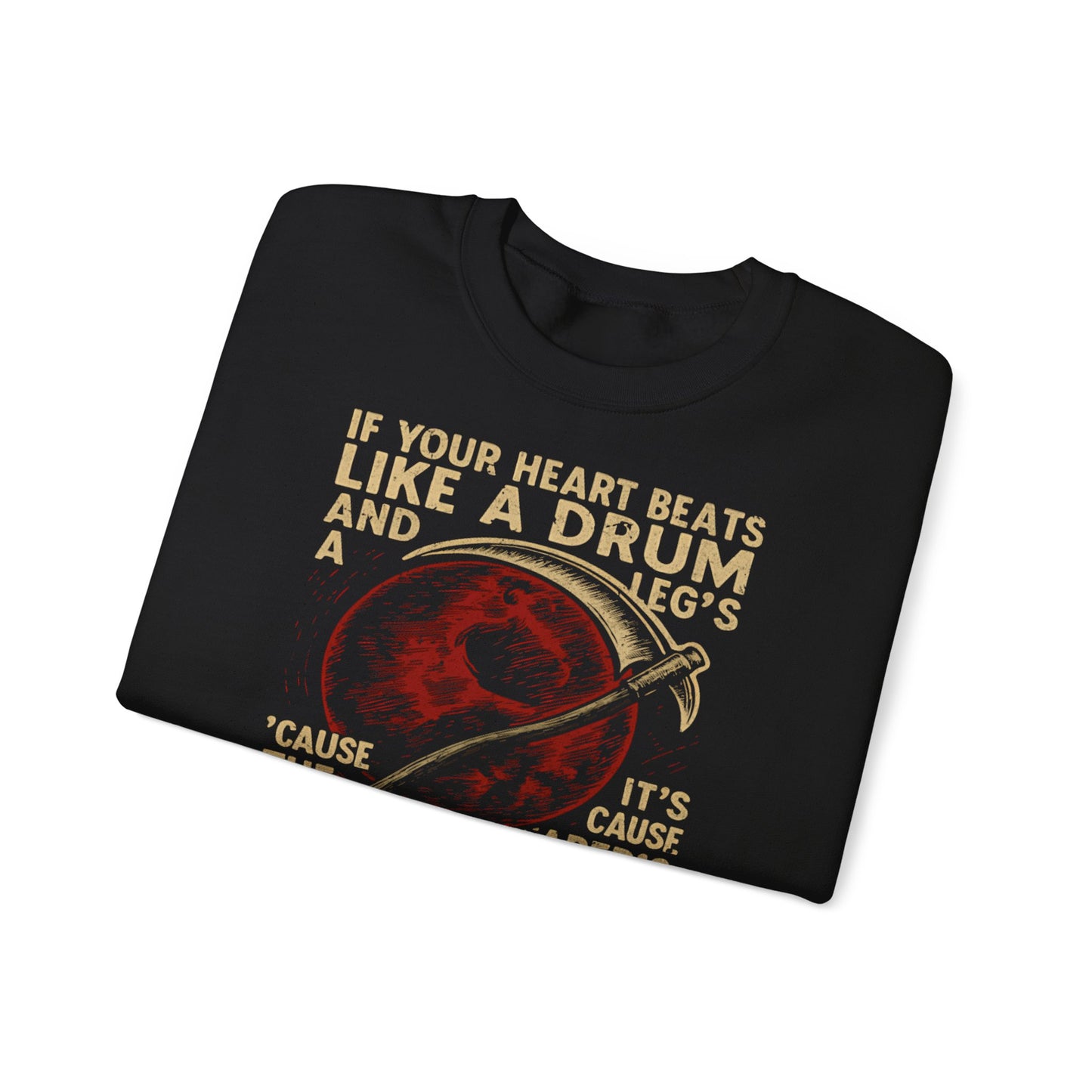 Red Rising "If Your Heart Beats Like a Drum" Sweatshirt | Reaper Quote Crewneck | Sci-Fi Fantasy Book Lover Gift | Howler Inspired Pullover