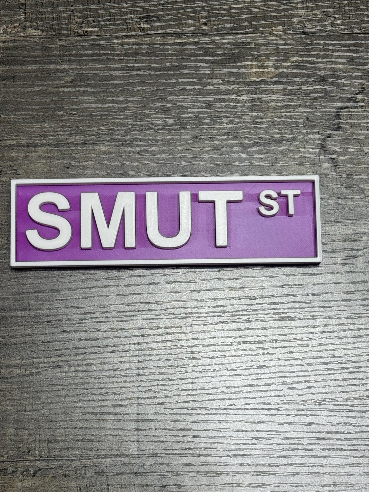 Book Genre Street Signs for Book Lovers | Smut St, Romance Rd, TBR Rd | 3D Printed Bookshelf Decor