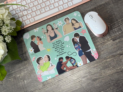 The Summer I Turned Pretty Mouse Pad | Belly & Conrad Collage | Bookish TV Series Desk Decor