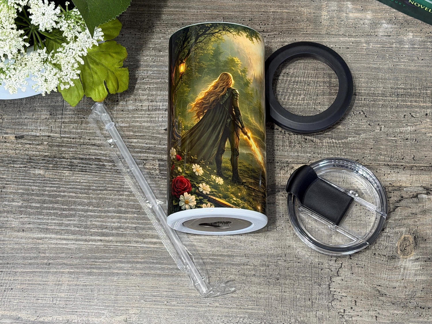 Throne of Glass Inspired 4 in 1 Can Cooler | To Whatever End Fireheart Quote | Aelin Galathynius Tumbler | Fantasy Bookish Cup | Reader Gift