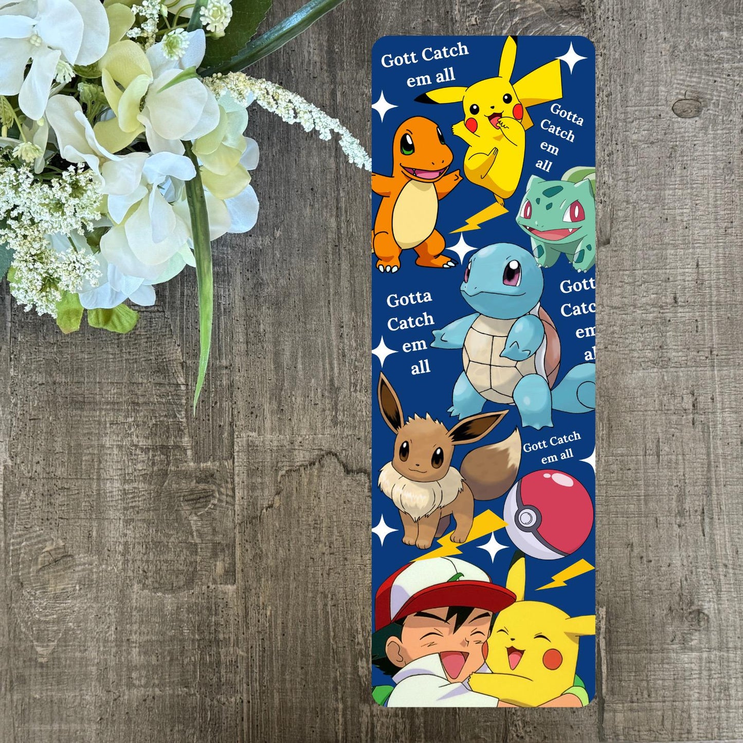 Pokemon Bookmark Set | Starter & Classic Pokemon Design | Anime-Inspired Bookmarks | Gift for Gamers and Kids