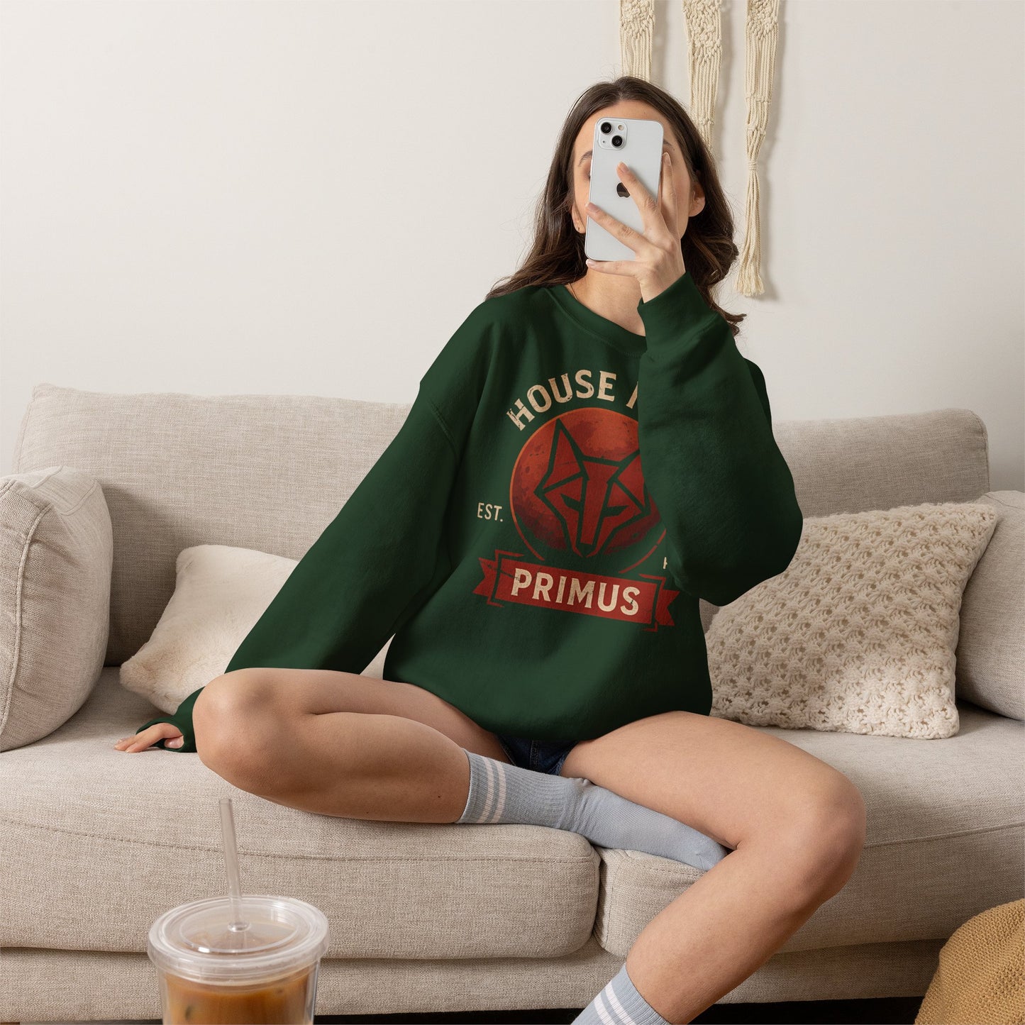 House Mars Primus Sweatshirt | Red Rising Inspired Crewneck | Howler Fan Gift | Sci-Fi Book Lover Sweatshirt | Mars Society Pullover
