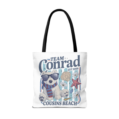 Summer I turned Pretty | Team Conrad Tote Bag | Junior Mint Bear Cousins Beach Tote | Summer Romance Book Bag
