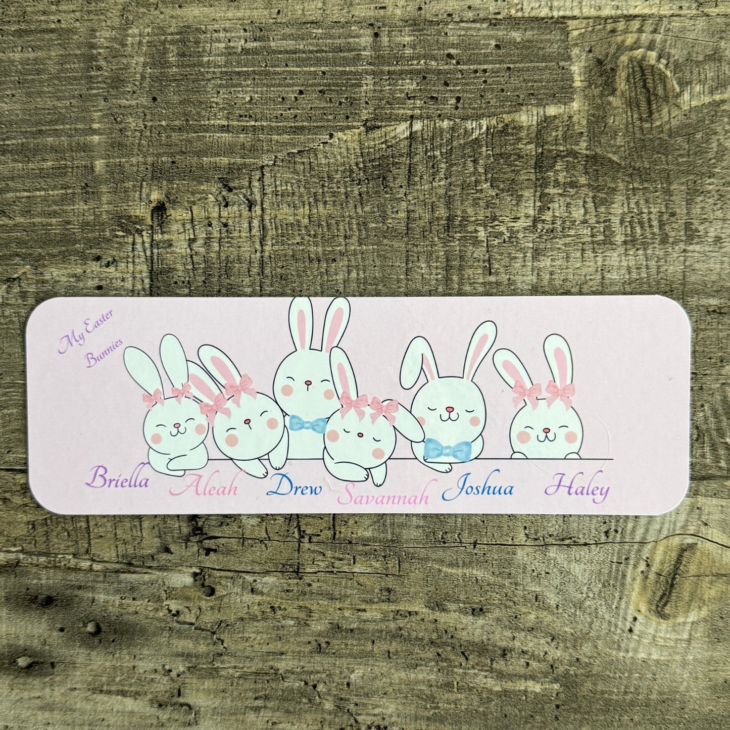 Easter Bookmark | White Bunnies