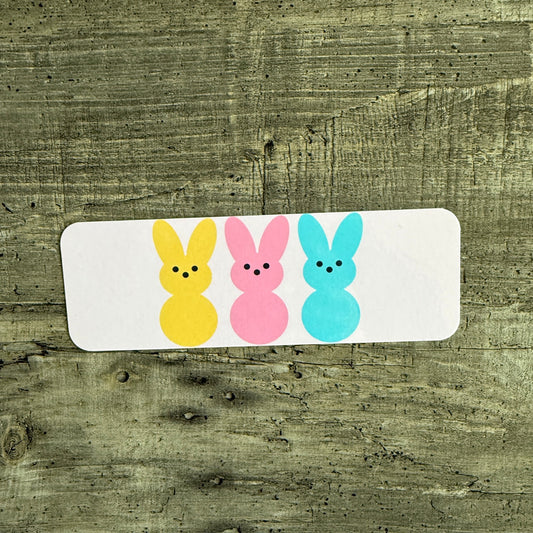 Easter Bookmark | 3 bunnies - w/ faces