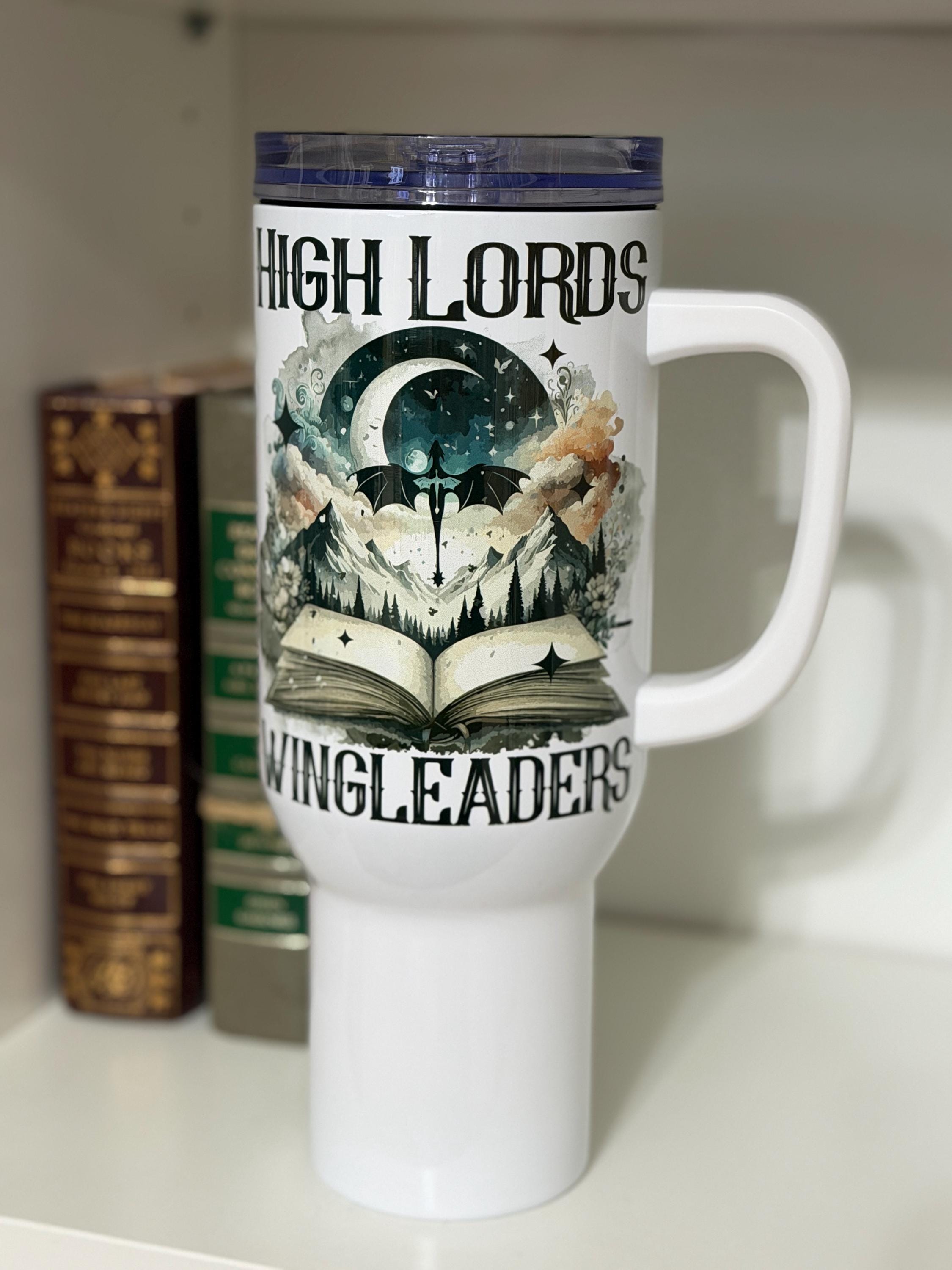 40oz High Lords Wing Leaders Fantasy Bookish Dragon Tumbler | Romantasy Reader Gift | Dark Academia Book Lover Cup