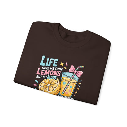 Life Gave Me Lemons But My Jesus He Be Makin' Lemonade Sweatshirt | Christian Sweatshirt | Forrest Frank Inspired Crewneck | Faith Graphic Pullover | Cute Christian Gift