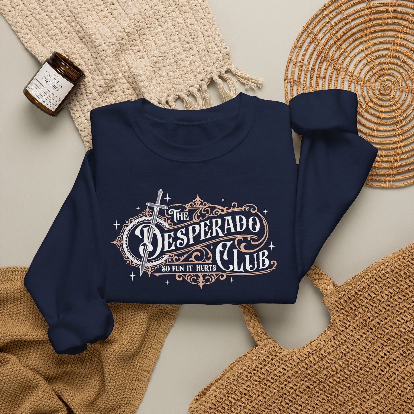 Desperado Club Sweatshirt | Dungeon Crawler Carl Inspired Crewneck | Bookish Fantasy Gamer Gift | Princess Donut Fan Sweatshirt