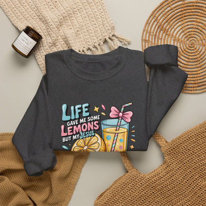 Life Gave Me Lemons But My Jesus He Be Makin' Lemonade Sweatshirt | Christian Sweatshirt | Forrest Frank Inspired Crewneck | Faith Graphic Pullover | Cute Christian Gift