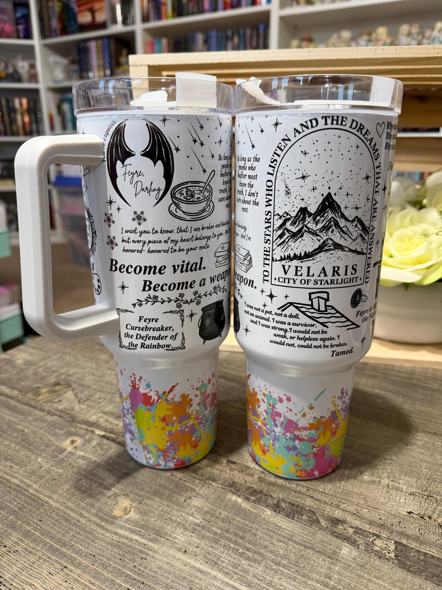 ACOTAR Inspired 40oz Tumbler | Velaris City of Starlight | Bookish Fantasy Cup | A Court of Thorns and Roses Fan Gift