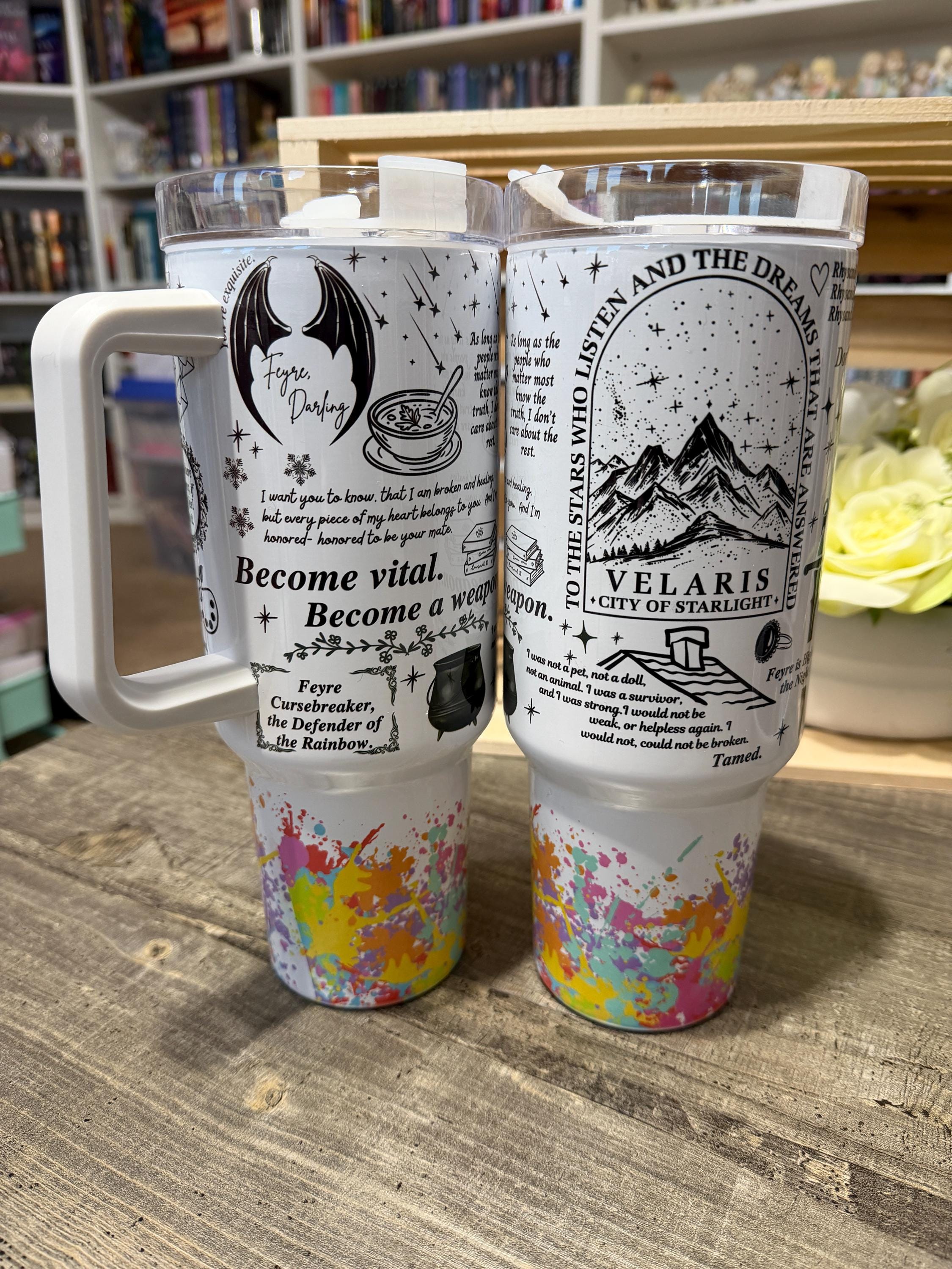 ACOTAR Inspired 40oz Tumbler | Velaris City of Starlight | Bookish Fantasy Cup | A Court of Thorns and Roses Fan Gift