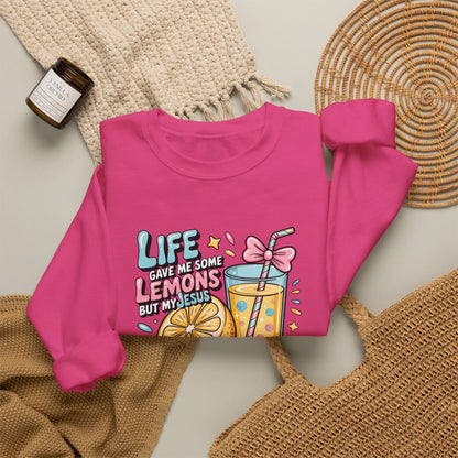 Life Gave Me Lemons But My Jesus He Be Makin' Lemonade Sweatshirt | Christian Sweatshirt | Forrest Frank Inspired Crewneck | Faith Graphic Pullover | Cute Christian Gift