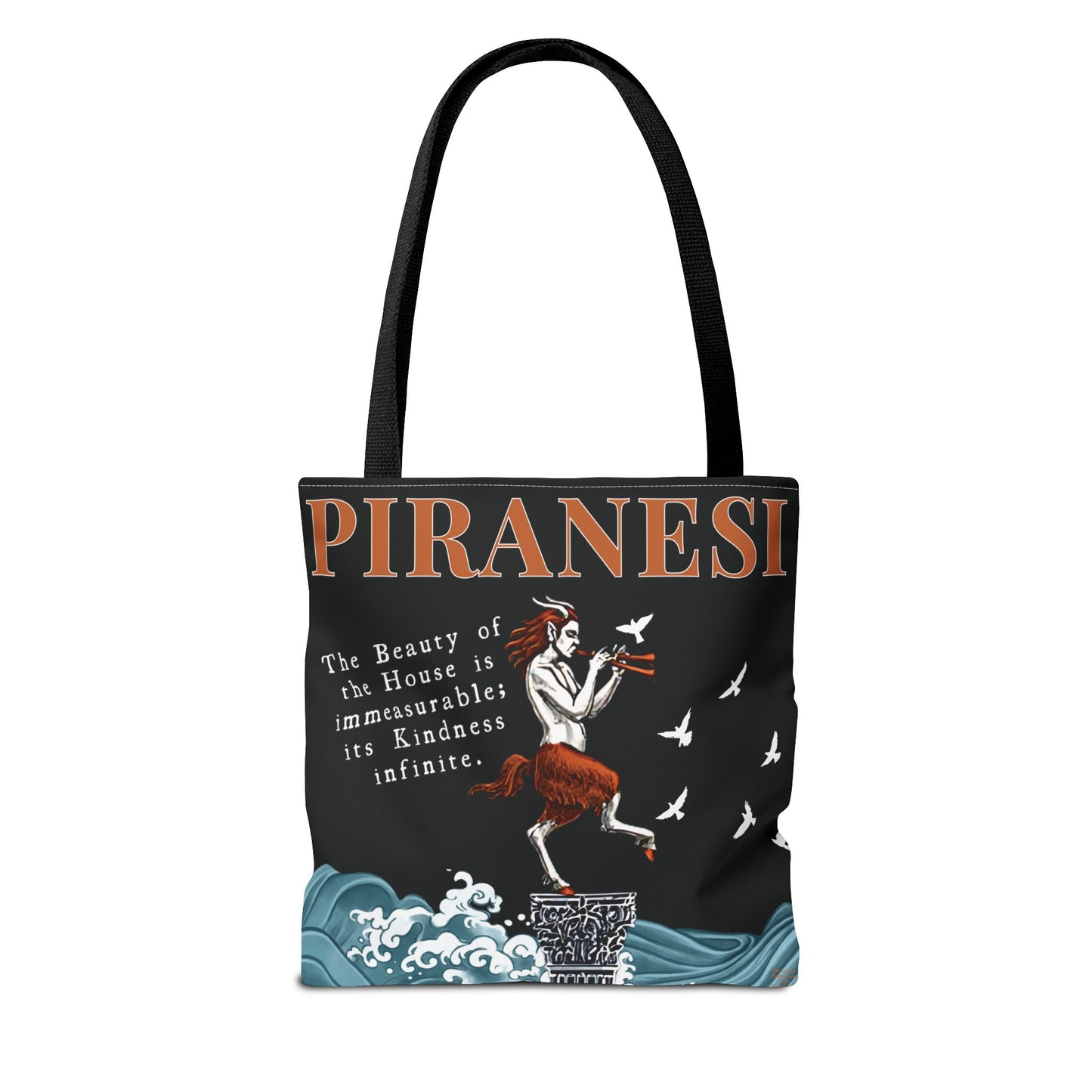 Piranesi Tote Bag | Surreal Fantasy Book Bag with Satyr & Quote Design