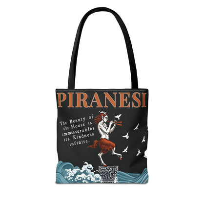 Piranesi Tote Bag | Surreal Fantasy Book Bag with Satyr & Quote Design